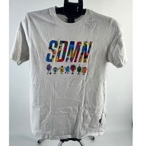 Sidemen Mr Men Little Miss White Graphic T Shirt Size S